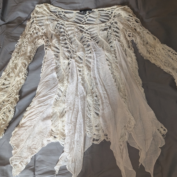 White Crochet Top, size small - Picture 2 of 4